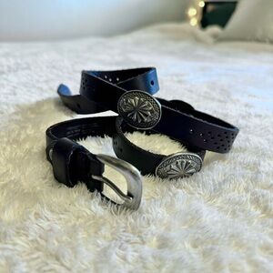 American Eagle Genuine leather western style conch belt size XS